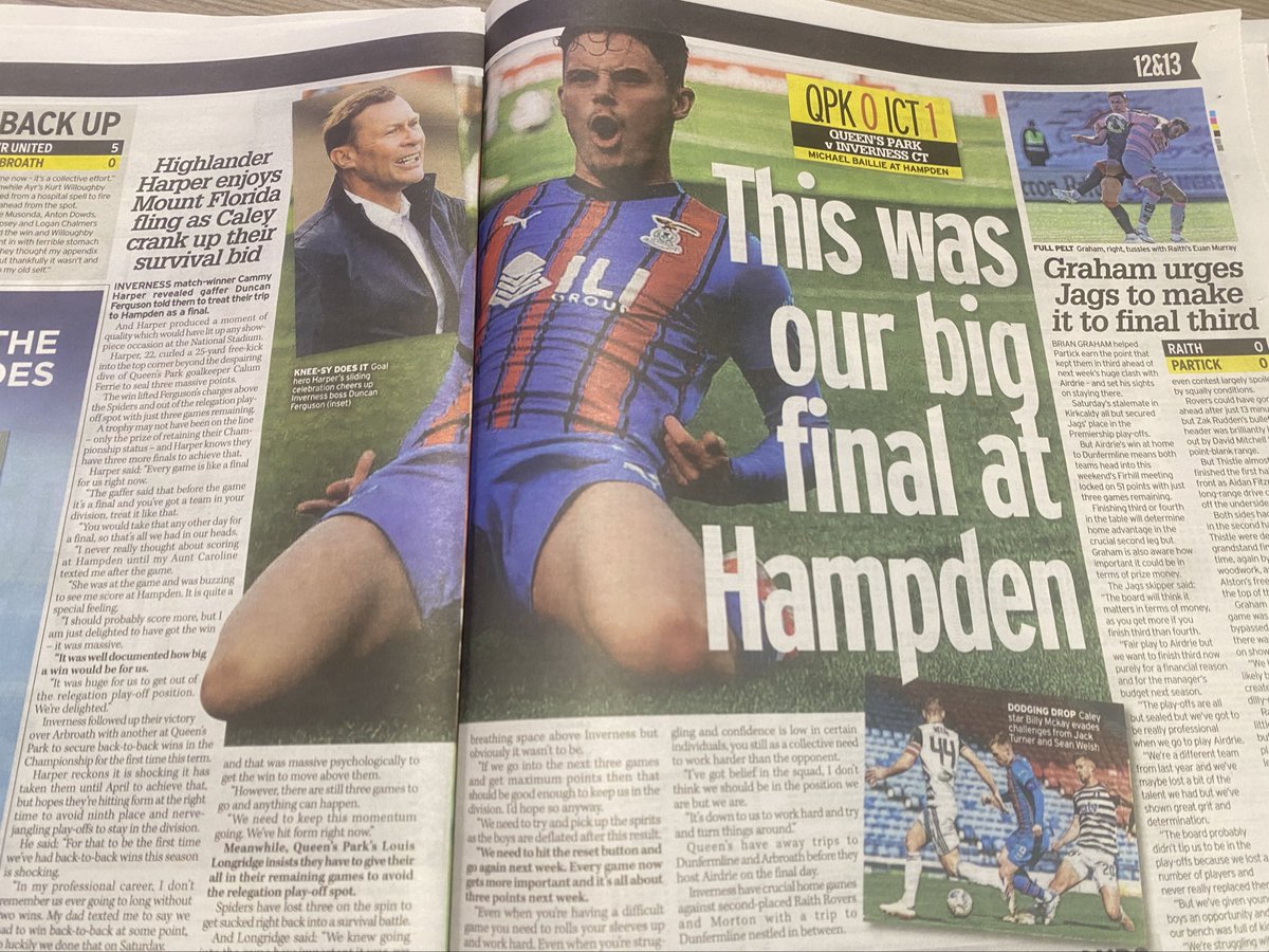 Images from the weekends game in the paper today