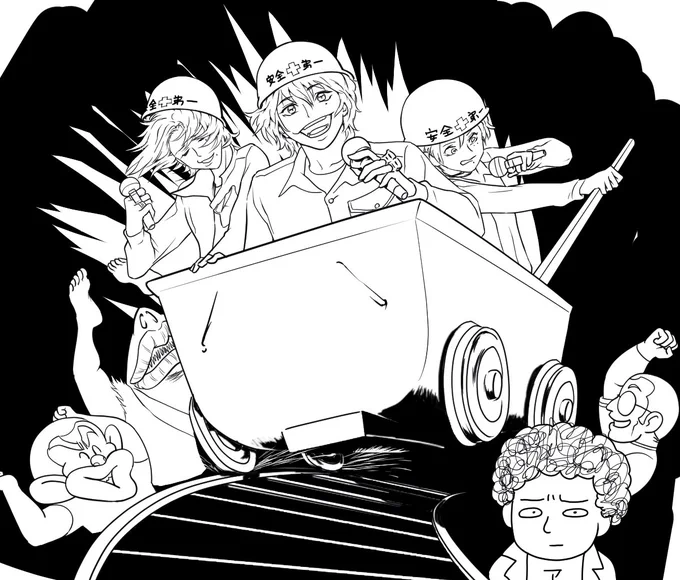 遅くなってすみませんありがとうございました!描いといて何ですがこんなの現実にあり得る訳が無いのでたぶん何かキマってて幻覚でも見たのでしょう(
ダメ、絶対!) 