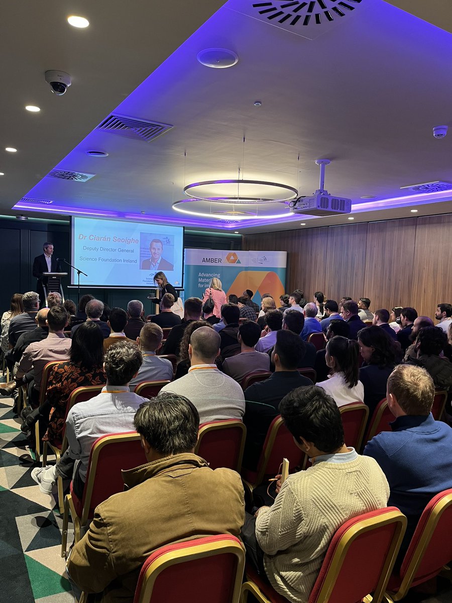AMBER (@ambercentre) on Twitter photo Great morning here at the AMBER Conference 2024, standing room only for our welcome from <a href="/Ciaran_Seoighe/">Ciarán Seoighe</a> Dep Dir General @scienceirel
‘Incumbent on us all to make the case for investment in science’
#researchfunding #materialsscience #advancedmaterials Great morning here at the AMBER Conference 2024, standing room only for our welcome from <a href="/Ciaran_Seoighe/">Ciarán Seoighe</a> Dep Dir General @scienceirel
‘Incumbent on us all to make the case for investment in science’
#researchfunding #materialsscience #advancedmaterials