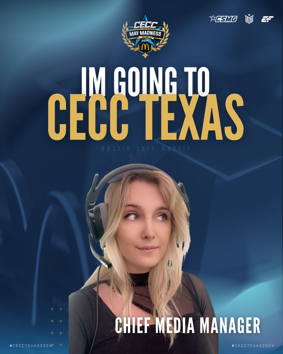 ITS BACK! #CECCTexas2024 is around the corner (May 3-5) again and I'm leading another incredible media team💙

Can't wait to share what an amazing event this will be with you all, and continue to give the collegiate scene its time in the spotlight!