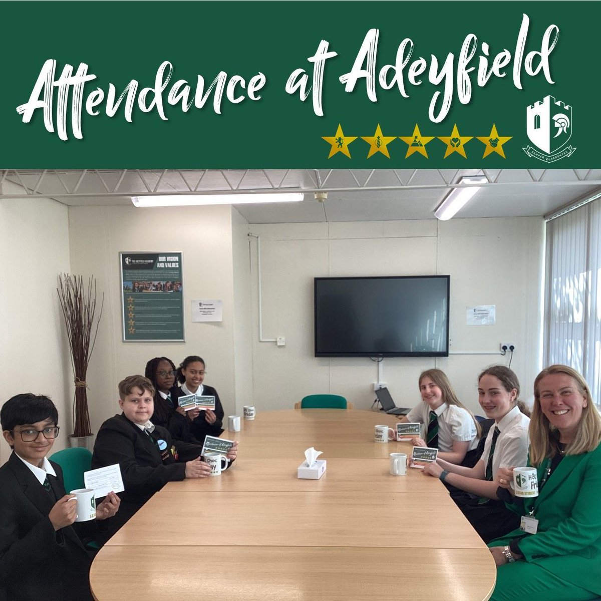 Congratulations to all the students who were rewarded with hot chocolate from Miss Mason today and joined her in recognising their attendance accomplishments having either maintained 100% throughout the academic year or made a considerable improvement to their attendance.