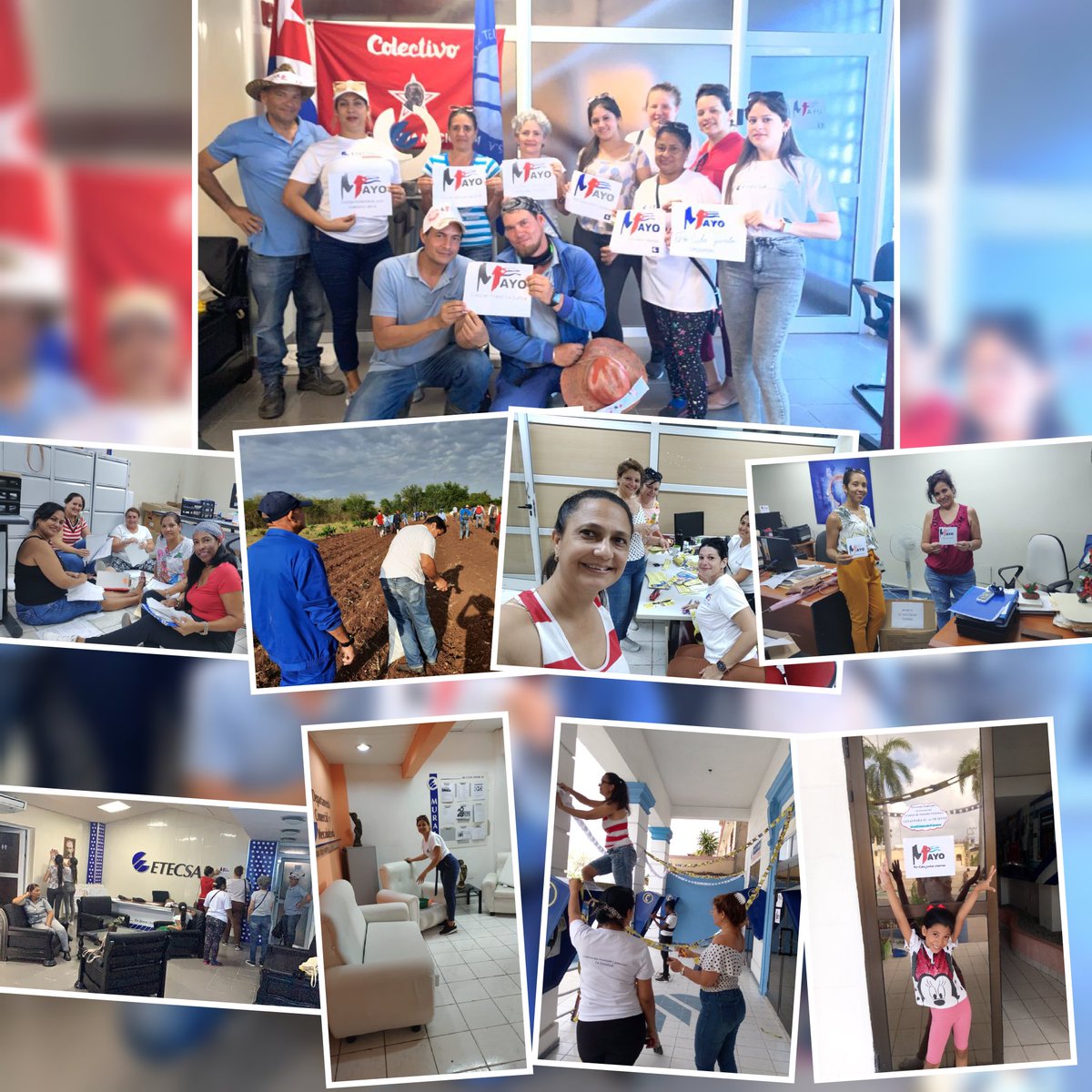 Jornada de Trabajo Voluntario realizada ayer, domingo 14 de abril, por @ETECSA_Cuba #LasTunas, en saludo al #1DeMayo.

#PorCubaJuntosCreamos 
#EsteEsNuestroAzul
#Cuba