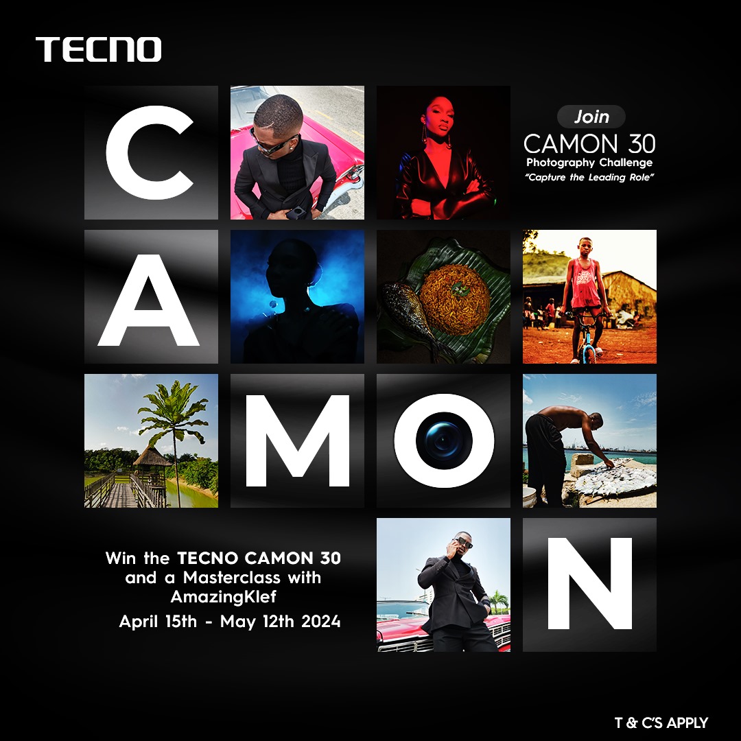 Ready to showcase your smartphone photography skills? Join the TECNO CAMON 30 Photo Challenge. Capture a creative picture (portraits, streets, landscapes, macros or abstracts) and share using #CAMON30Series and #LeadingRole For more info, click here👇🏽 tr.ee/osouMuhc_x