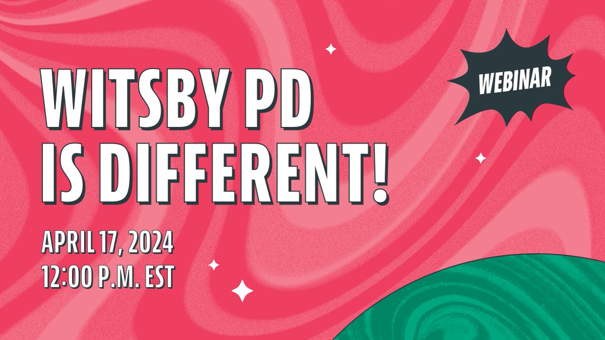 Join us for a 30-minute webinar and discover how #Witsby can revolutionize your #ProfessionalDevelopment. Our personalized professional learning platform offers a self-guided approach to accessing trusted, research-based content that can help you meet your district's professional…