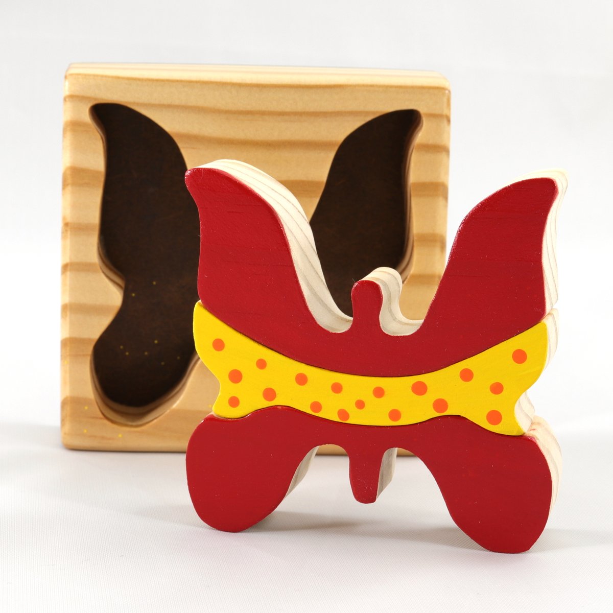 Wooden Butterfly Puzzle Handmade And Painted Bright Red and Yellow With Orange Spots One of Four Puzzles In My Puzzle Pals Collection
Order This Puzzle: is.gd/qntxvZ
#odinstoyfactory #handmade #woodtoys #madeinusa #madeinamerica #goimagine