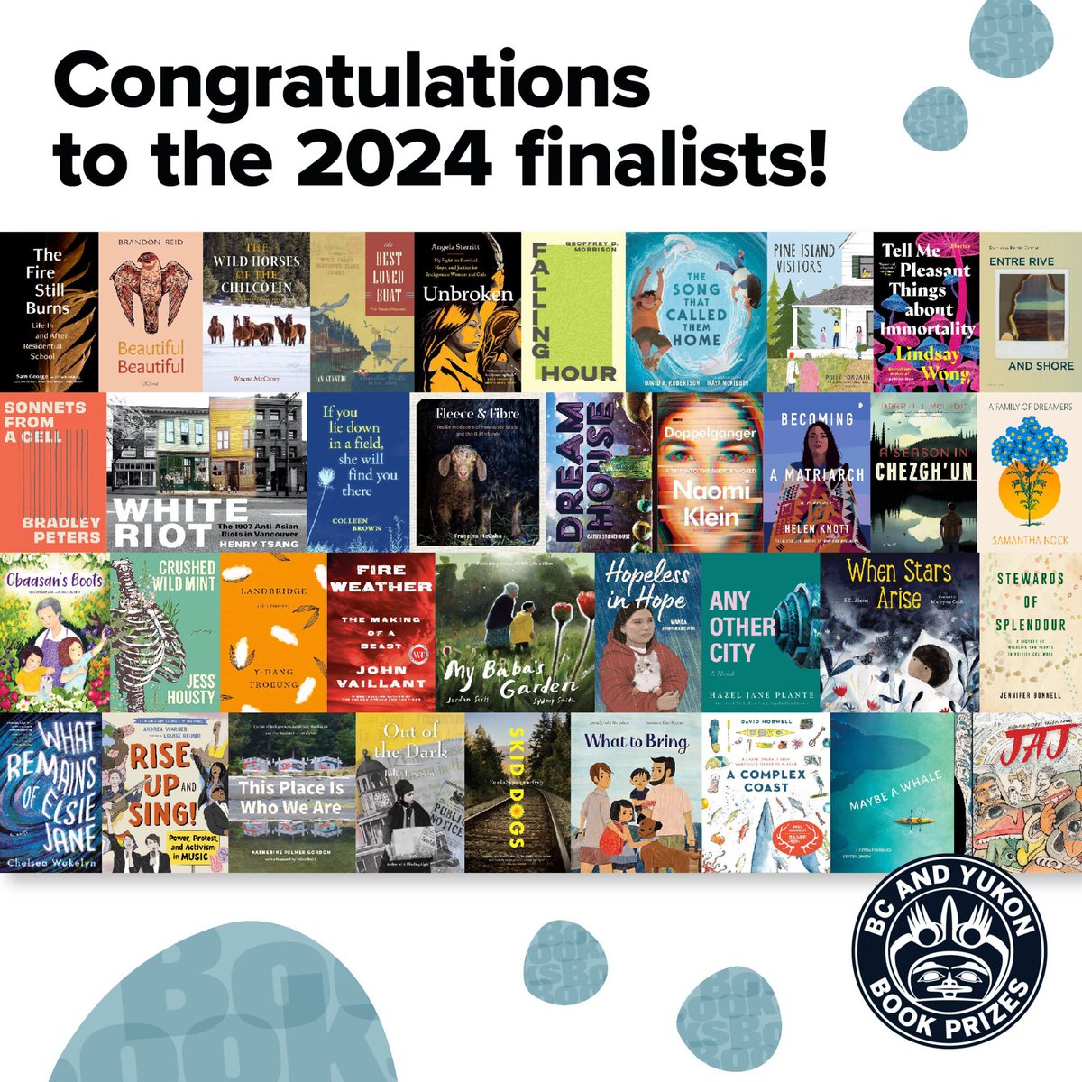 The @bcyukonprizes 2024 finalists have been announced! Congrats to Emelia Symington Fedy, nominated for the Hubert Evans Non-Fiction Prize, and Jordan Scott and @DaveAlexRoberts, nominated for the Christie Harris Illustrated Children’s Literature Prize! bit.ly/4aX8TCb