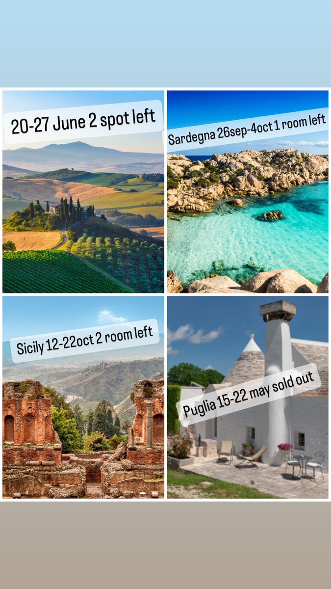 Availability update for 2023. Working in new fun tours for 2024