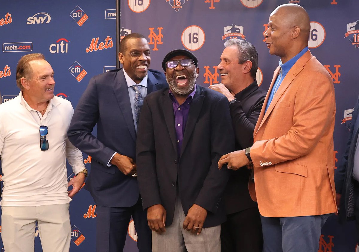 What a great picture. Don’t you love seeing the bond and camaraderie after all these years? (Photo by Charles Wenzelberg/NY Post)