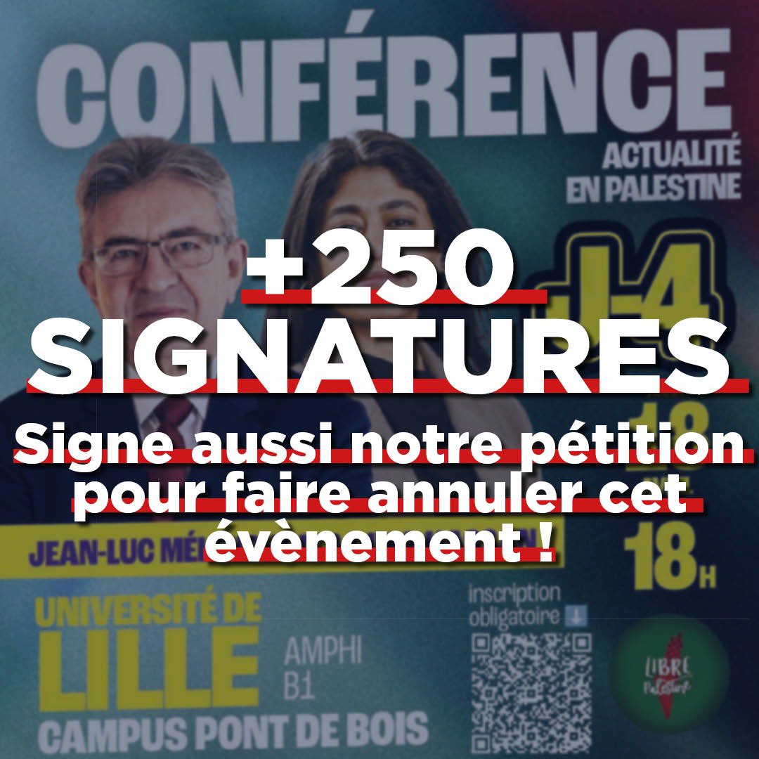 Plus de 250 signatures en 2h ! Signe aussi notre pétition pour faire annuler cet événement ! 

Pétition 🔗 : uni.asso.fr/faisons-interd…
