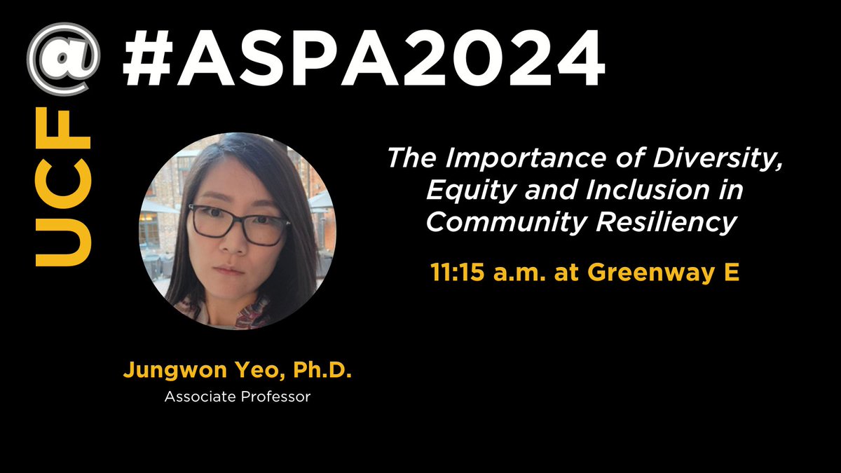 spaucf's tweet photo. It's not too late to show your love for #KnightNation at the @ASPANational conference! We have four more presentations taking place today by UCF faculty and students. #ASPA2024 https://t.co/hHNTrs36HH