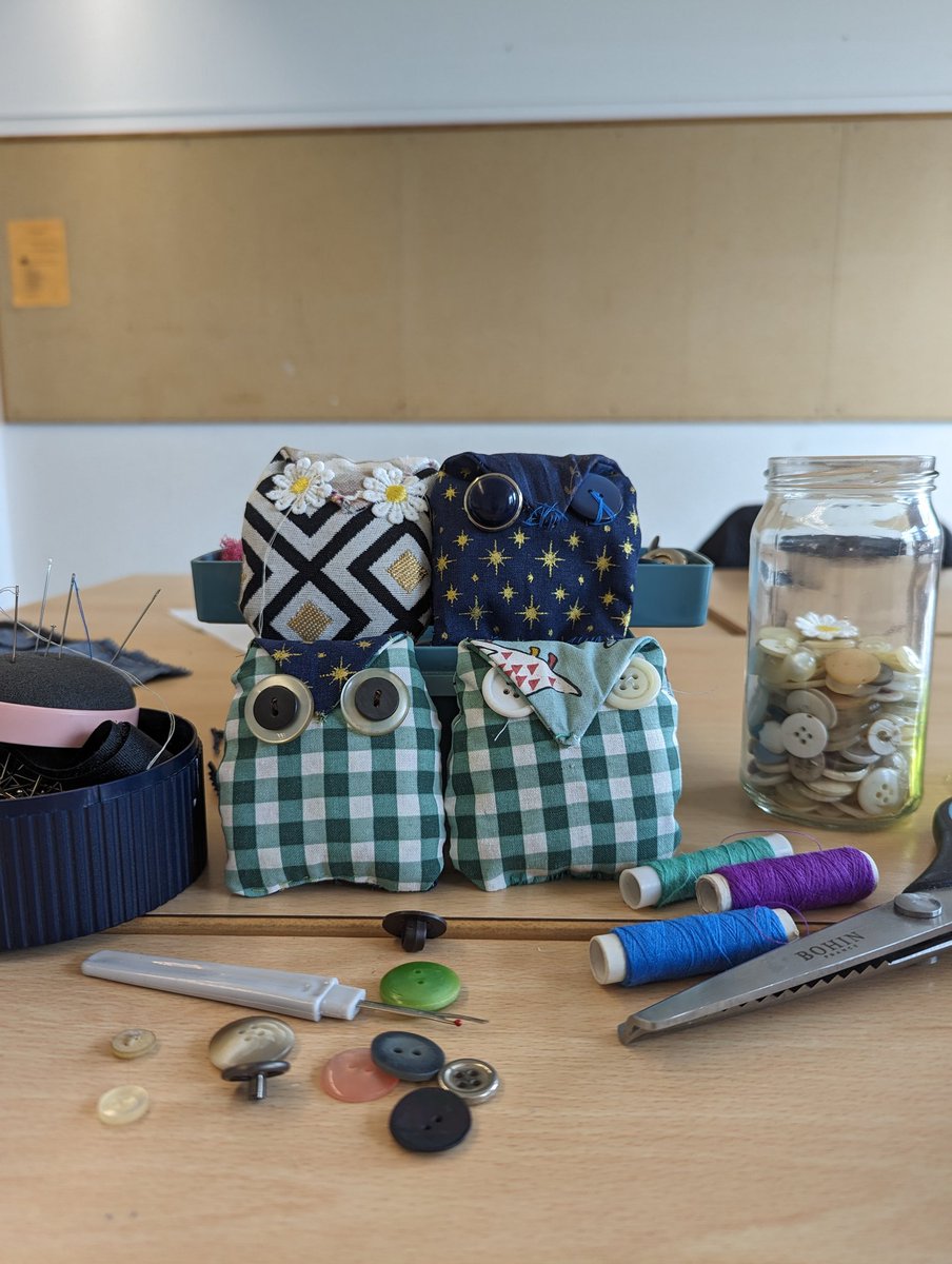 #semainedesarts
A Pasteur, on fait de la couture...et c'est chouette 🦉!