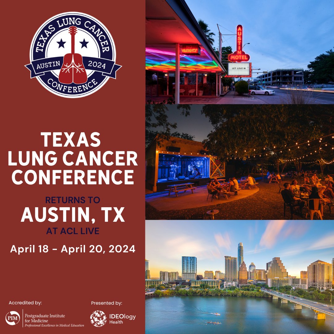 The 2024 Texas Lung Cancer Conference starts tomorrow! Looking forward to chairing this meeting with Dr. Tina Cascone. Follow #TexasLung24 for all the meeting updates @TLCconference! @IDEOlogyHealth @IASLC #LCSM