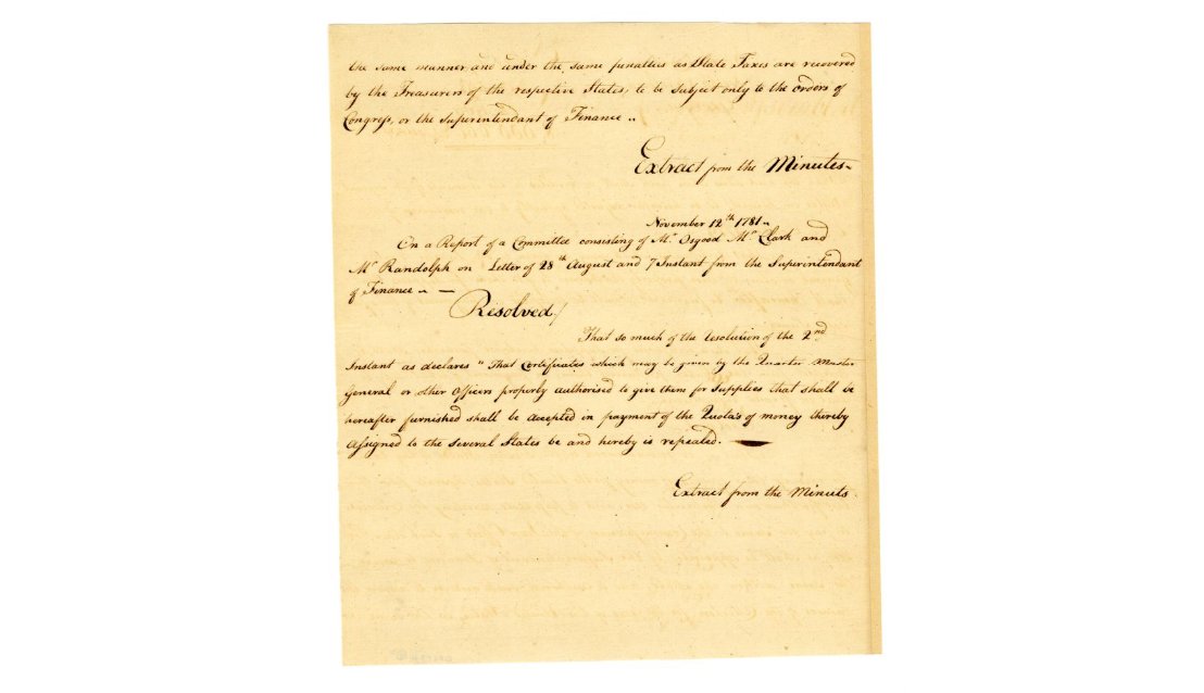 Do you have your tax return in? This resolution from the 1781 congress, then under the Articles of Confederation, called for raising $8,000 from the states and recommended levying a tax to do so. diglib.amphilsoc.org/islandora/obje…