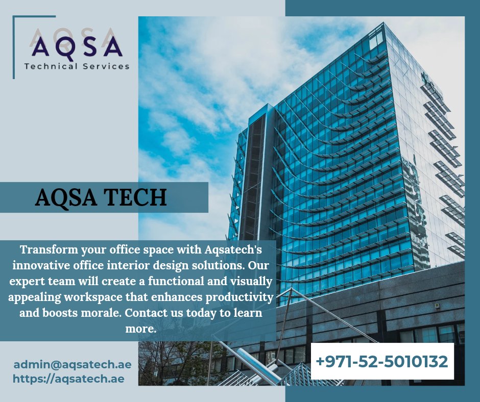 The technical service of Aqsa 

Building renovation, all types of building maintenance, office fit-out and interior design, and the approval process
🔗 aqsatech.ae 

#buildingservice
#buildingrenovation 
#buildingmaintenance