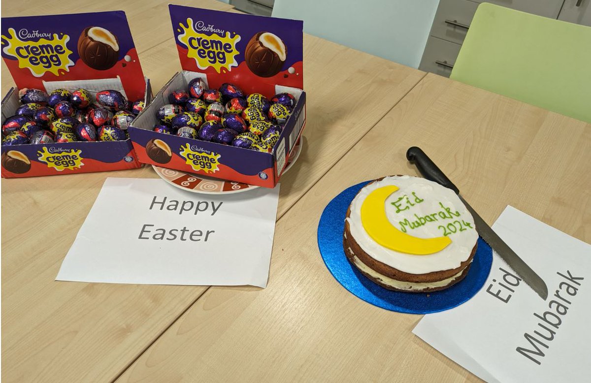 A welcome return to all the staff who celebrated Eid and Easter over the holidays. Some sugar to start the Summer term off. We look forward to welcoming the children back tomorrow. Eid Mubarak and Happy Easter to everyone, from Netley