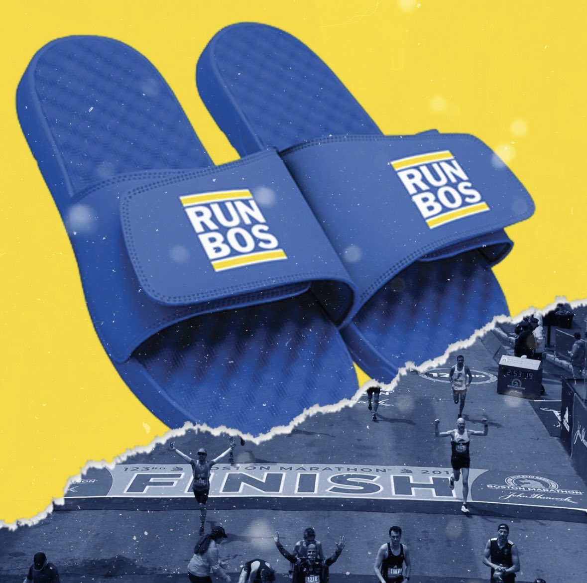 Good Luck to all the runners today! #BostonMarathon #MarathonMonday #slides #patriotsday #footwear