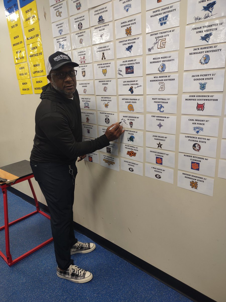 We have a tradition @ChambleeFB Alumn who played college football sign their sign It was great having Barry Anderson, Chamblee Alumn and NFL Official on campus this weekend to sign his NC State sign!