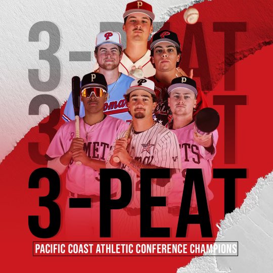 PMARComets's tweet photo. With Friday’s win over SD Mesa, the #Comets have clinched our 3rd consecutive @PcacSports championship!

4 more games on tap this week:

-3 v. @Baseball_SWC 
-1 v. @SBVCBaseball 

#RollComets 💫 https://t.co/iFri7t64FW
