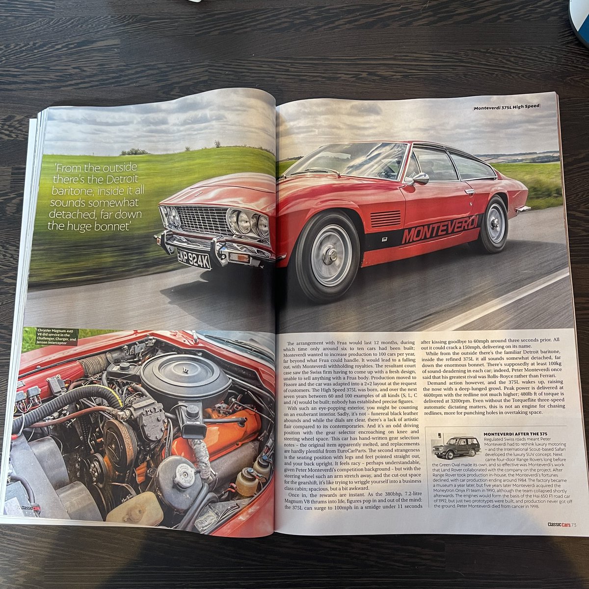 New work from me for Classic Cars magazine, driving the magnificent Monteverdi High Speed. Thanks to all involved and @ISkelphoto on lens duty. This or a Maserati Ghibli, Ferrari Daytona, Jensen Interceptor or Aston DB?