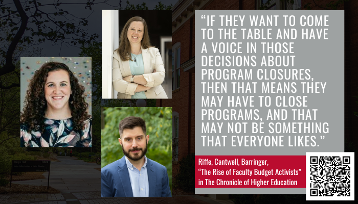 McBee community members, <a href="/karleyriffe/">Karley Riffe</a>  (Ph.D.), @cant_b &amp; <a href="/SNBarringer/">Sondra N. Barringer</a> (former postdocs), featured in Chronicle, “The Rise of Faculty Budget Activists.” t.uga.edu/9Qf
tiny.cc/v8asxz
<a href="/UC_EDLD/">UC Educational Leadership and Policy Studies</a> <a href="/uofcincy/">University of Cincinnati</a> <a href="/SMU/">SMU</a> <a href="/SMU_EPL/">SMU Education Policy and Leadership</a> <a href="/HALEatMSU/">HALE at MSU</a>
