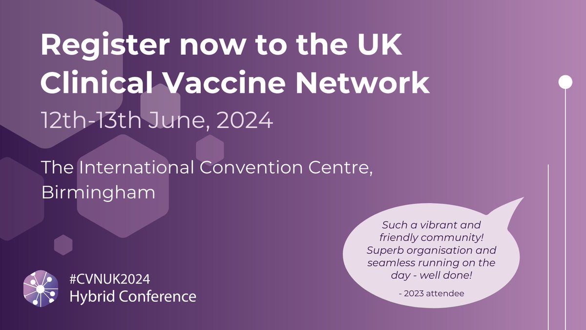 CVN_UK's tweet photo. Join us at #CVNUK2024 on June 12-13 at The International Convention Centre, Birmingham!

Engage with experts, share ideas, and shape the future of vaccinology. 🚀

Register now 👉 https://t.co/iUPb3vTAa1

#Vaccinology #Conference #Healthcare #MedicalResearch https://t.co/z6yEPPVxKO