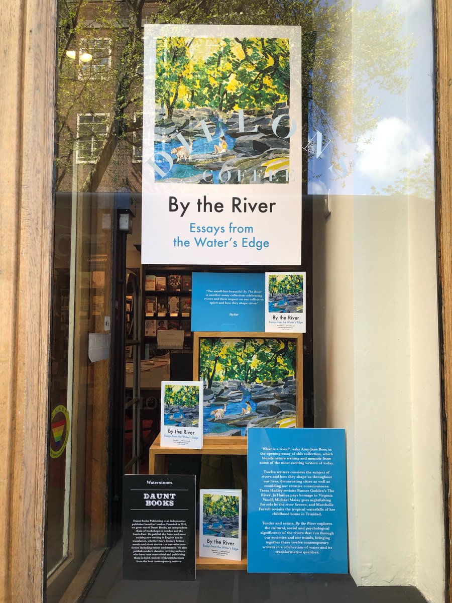 Huge thanks to the team at @gowerst_books for this fantastic window dedicated to BY THE RIVER.