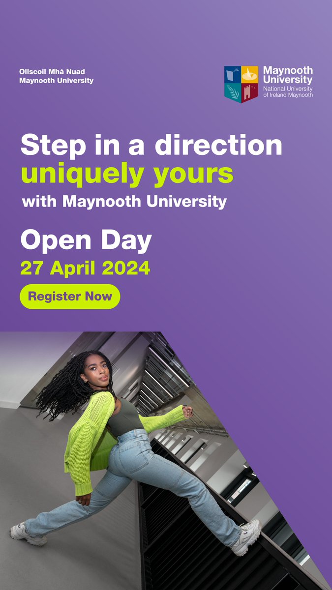 Did you know that Classics has been taught in Maynooth since the foundation of the university in 1795? Stop by the @MU_Classics stand on Saturday, 27th April,and take your first step in being part of that legacy. There's a Classics talk on in TSI (039) at 11:05 am.