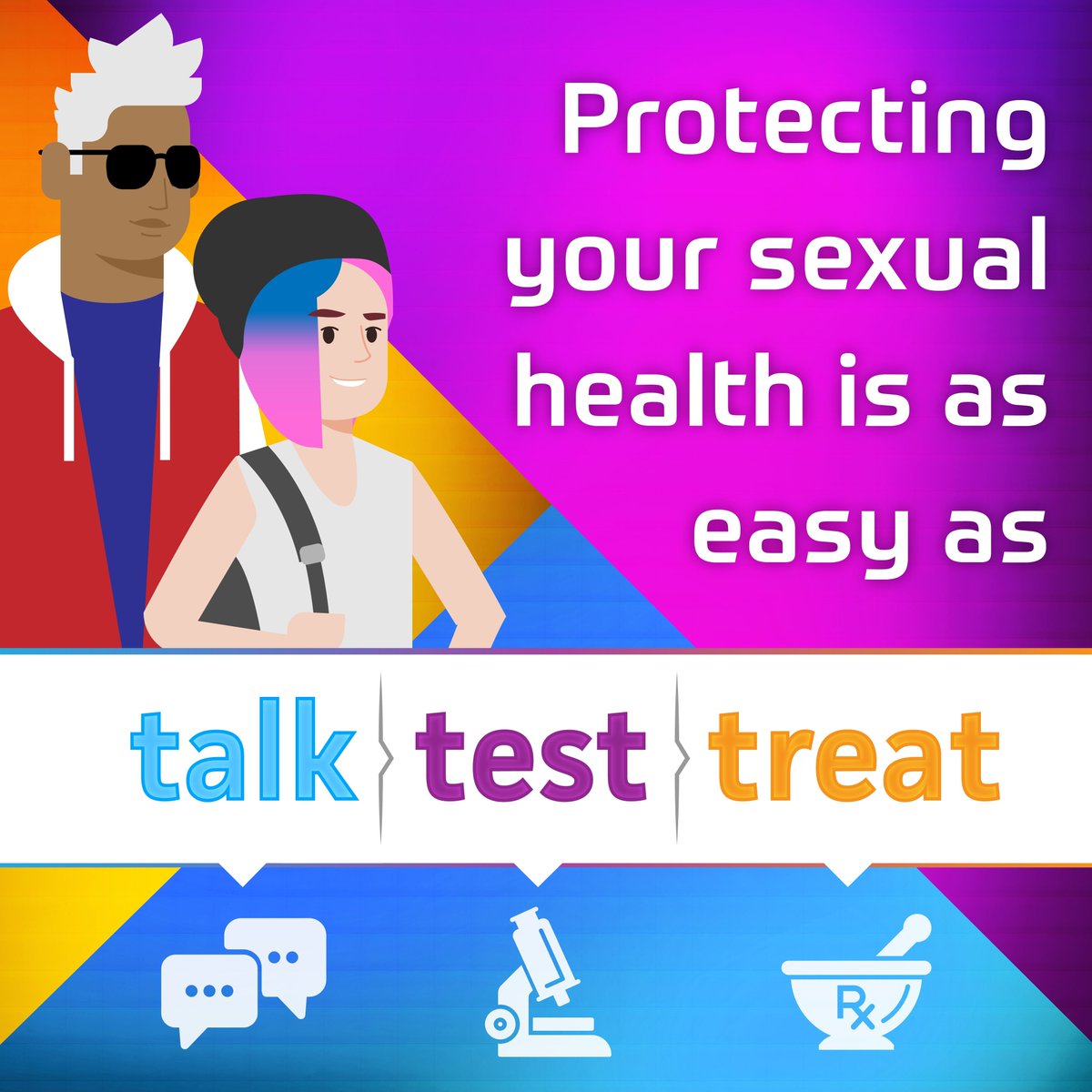 Talk openly to your partner AND healthcare provider about #sexualhealth & #STIs: buff.ly/3ZgHl5G #TalkTestTreat #STIweek