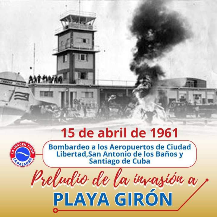 Cuba recuerda hoy los bombardeos de aviones enemigos a aeropuertos militares para destruir su incipiente fuerza aérea y crear confusión interna como antesala de la invasión mercenaria por Playa Girón, lanzada dos días después. #CubaViveEnHistoria