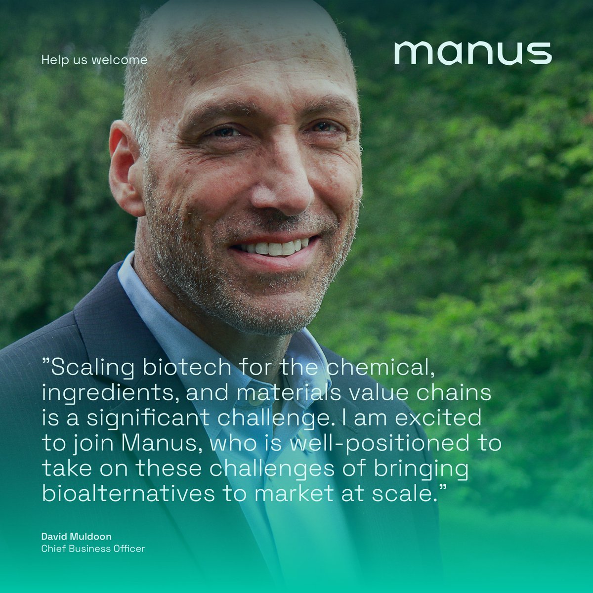 To change the #syntheticbiology industry takes purpose, commitment, and an unwavering drive to challenge the status quo. That’s what our new Chief Business Officer, David Muldoon, brings to the table, along with more than 25 years of deep industry and value chain experience.