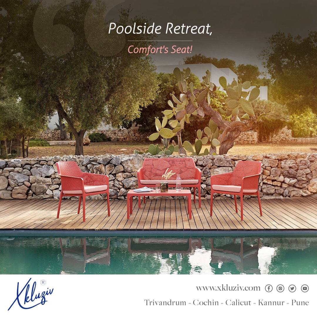 Xkluziv_Home's tweet image. Relax, unwind, and soak up the sunshine in style. Your ultimate relaxation destination awaits.

Visit: xkluziv.com
.
.
.
#XkluzivFurniture #Poolsidechair #poolseating #poolsideluxury #Comfortseats #PremiumSeating #Interiordecor #LuxuryLiving #Lifestyle
