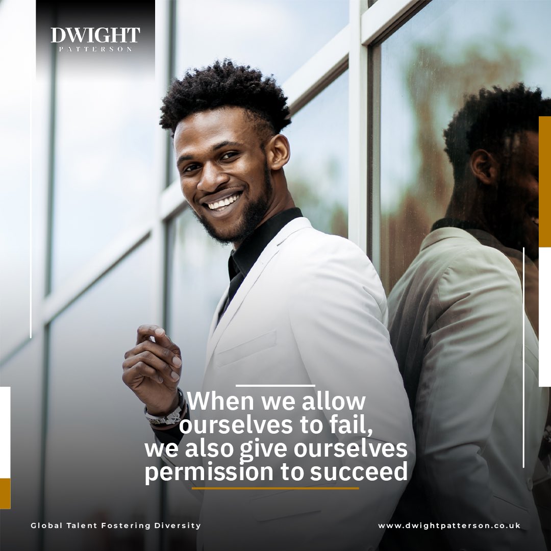 DwtPatterson's tweet photo. See failure as a stepping stone to success.
Giving ourselves permission to fail is also granting ourselves the opportunity to soar.
#FailureIsSuccess #Success #DwightPatterson #recruitment #Job #MondayMotivation https://t.co/qc1h7a5mh5