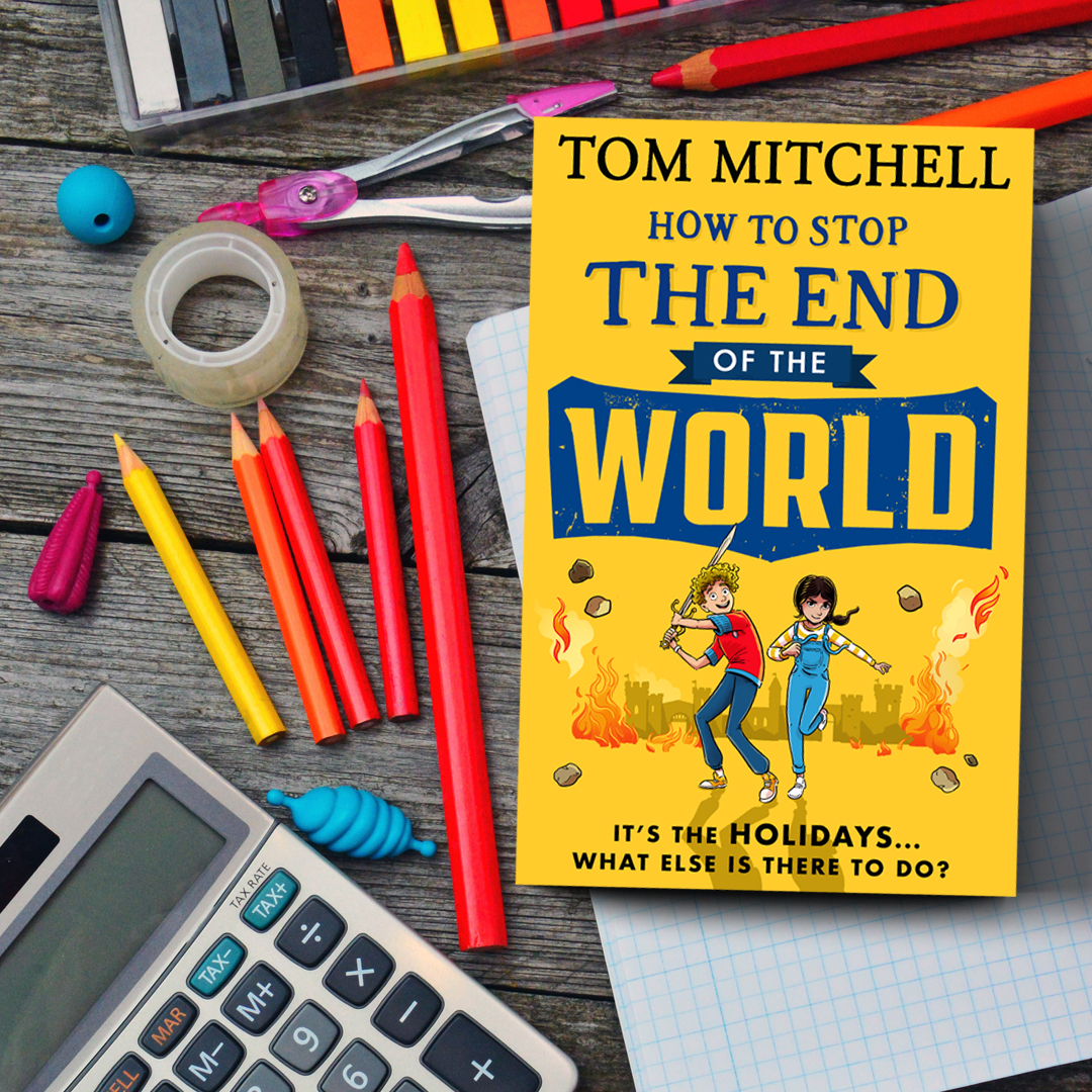 HarperCollinsCh's tweet photo. If you're looking for a brilliant new read for your 9+ year old, then @cakesthebrain's brand new book How to Stop the End of the World, is the perfect adventure for them to embark on! Equal parts hilarious & thrilling, pick up your copy today: https://t.co/B3apEV5i47 #TomMitchell https://t.co/8bPeNoJ1Tm
