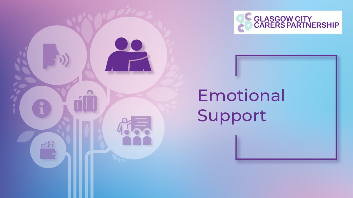 Caring for someone can affect a #carers wellbeing. #Glasgowcarers we offer a range of emotional supports, from access to counselling to peer support groups. You are not alone, it's OK to ask for help. 💻 yoursupportglasgow.org/carers ☎️0141 353 6504