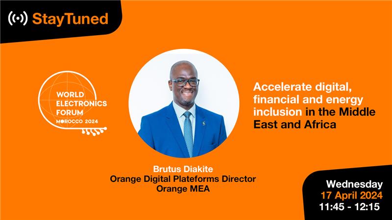orangeafrica's tweet image. 🌟 Excited to spotlight @BrutusSadou, Orange Digital Platforms Director at Orange MEA, as a distinguished speaker at this year&apos;s World Electronics Forum (WEF) 2024 in Morocco !

#OrangeAfrica #ElectronicsInnovation #DigitalTechnology #ElectronicsIndustry #WEF2024