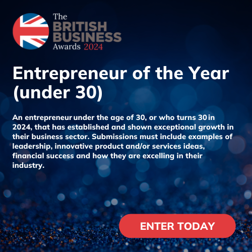 Young Entrepreneurs (Under 30)! Nominate for 'Entrepreneur of the Year' at the #BritishBusinessAwards! Showcase growth, innovation & leadership! Products/services, financial success & industry excellence key. britishsmallbusinessawards.co.uk/2024-categorie… FREE to enter! Deadline: 26th April.