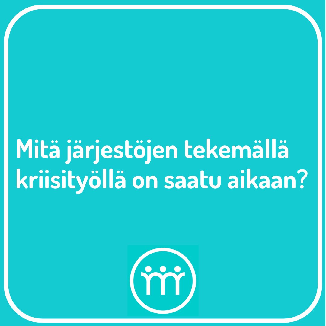 Järjestöjen kriisityö, kuntouttava työ sekä edistävä ja ehkäisevä työ vahvistaa Suomessa asuvien mielenterveyttä monin tavoin, kertoo STEA:n tuloksellisuuskatsaus 2022.
 #kehysriihi 
#mielenterveys 
#järjestöt 
#OnneksiOnJoku