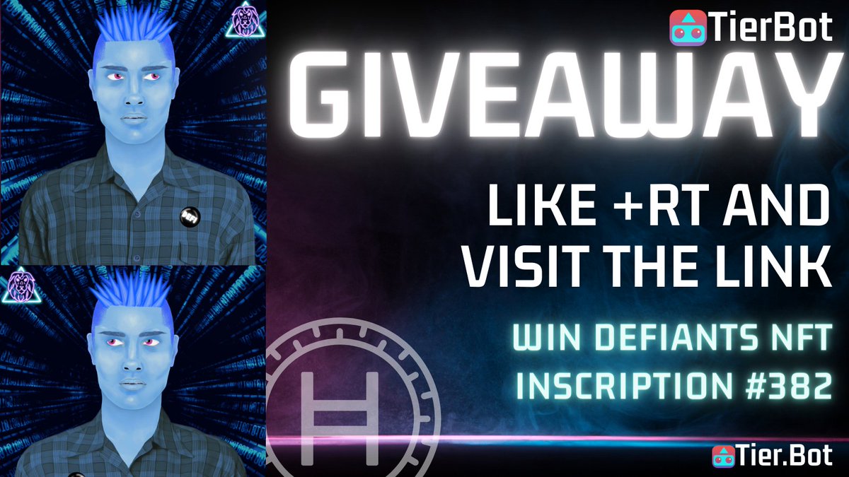 To celebrate the upcoming Bitcoin Halving, we're giving away the DEFIANTS pictured below Inscription Number #️⃣382 Claim your entry by following these steps 1️⃣LIKE + RT 2️⃣Comment 'Hashinals are the scalable + affordable solution to Ordinals' 3️⃣Visit 👉 tier.bot/giveaway/defia…
