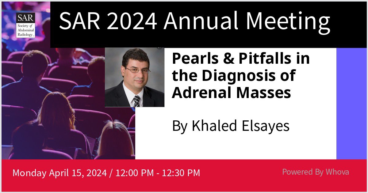 Realized that I am giving two talks back to back. - Interesting Renal Masses with world expert and leader Stuart Silverman from @harvardmed @BrighamWomens at 11:20 - Pearls and Pitfalls in diagnosis in diagnosis of Adrenal Masses with Joanie Garratt from @PennRadiology at 12