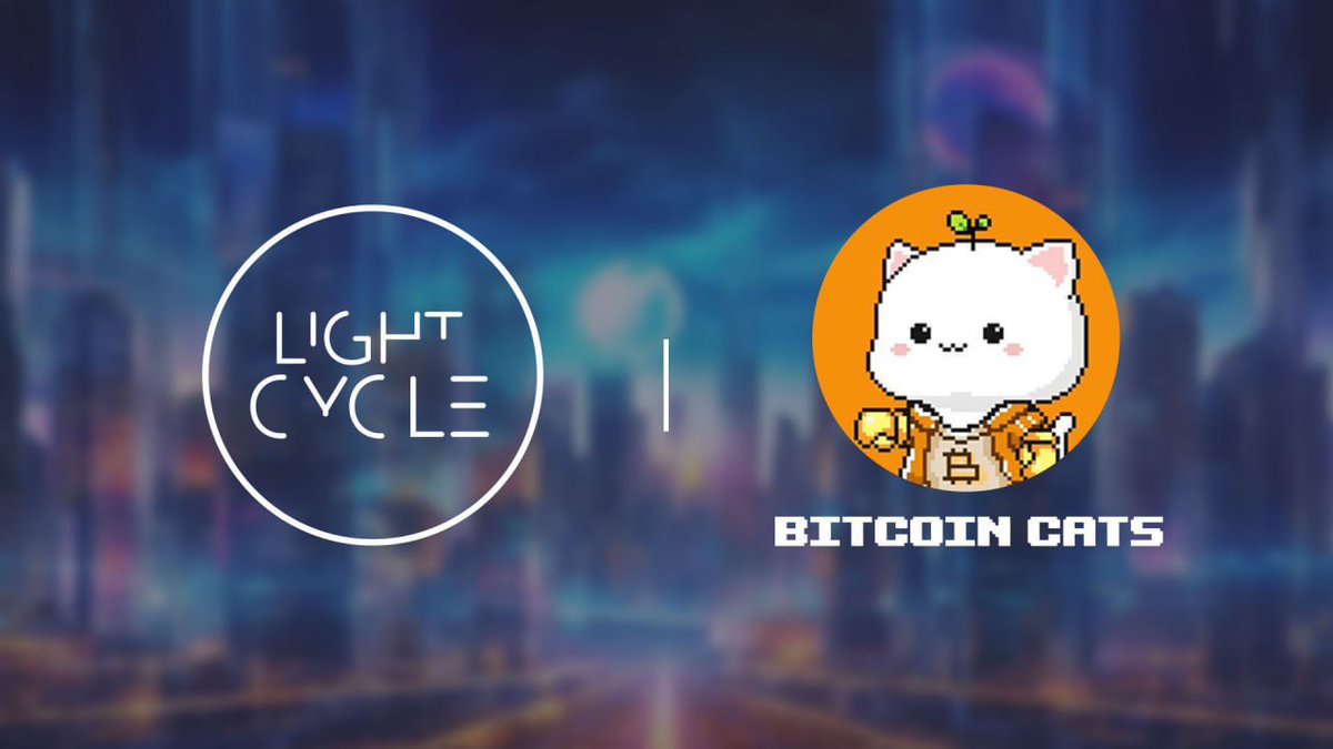 We're excited to reveal our collaboration with Bitcoin Cats @BitcoinCats1Cat 🐱🪐 In celebration, we're offering an exclusive whitelist allocation to #BitcoinCats NFT holders ahead of the LightCycle OG NFT launch 🚀 Join BitcoinCat's Discord server to participate:…