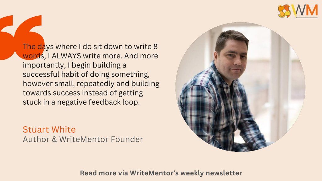 #Writers, need some #writingmotivation this week? 📝 Check out @StuartWhiteWM's piece in the WriteMentor #newsletter about how repeated small efforts can go a long way towards #writing a full-length #book 📚️ Subscribe to read 👉🏾 linktr.ee/writementor