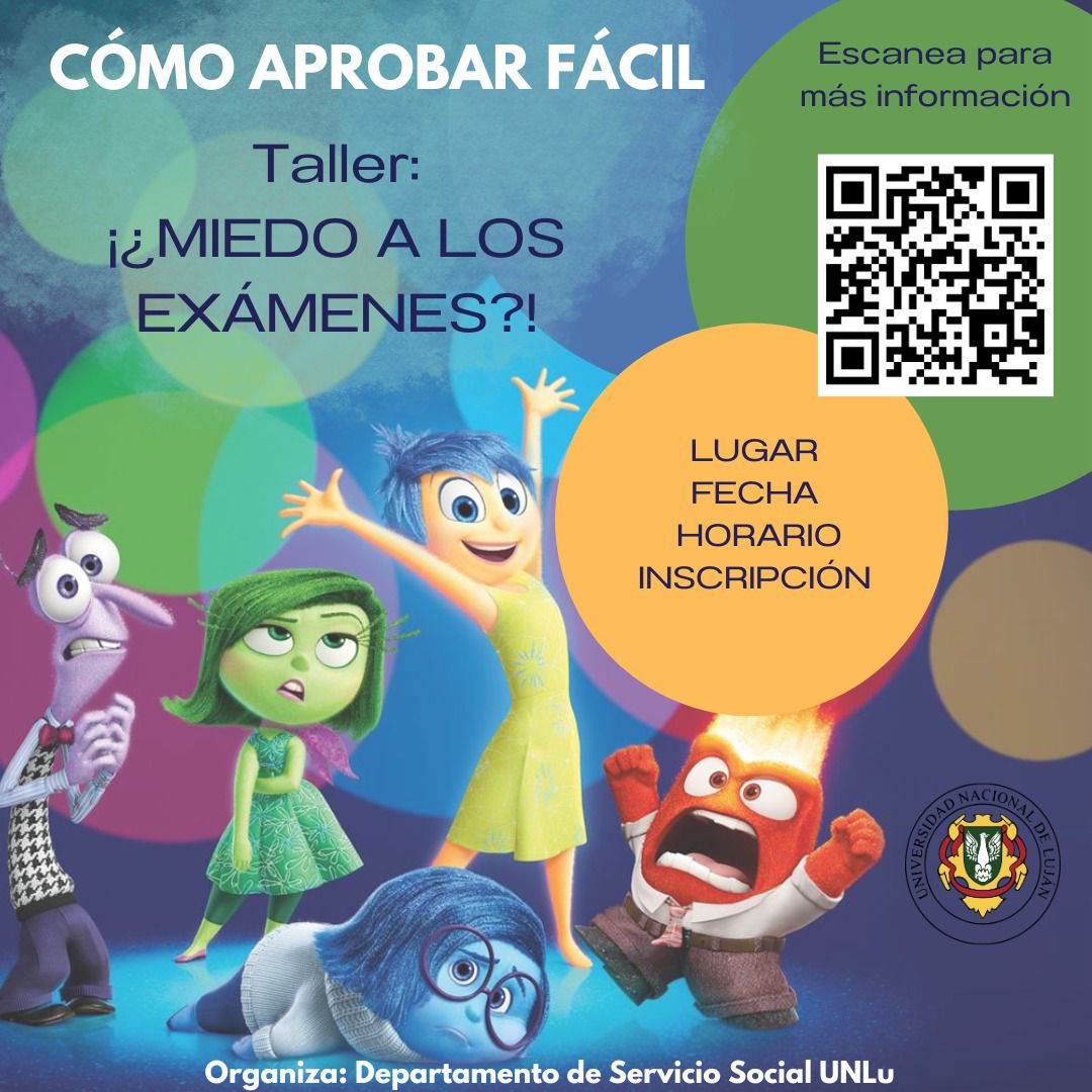 UNLuSanFernando's tweet photo. ¿¡ MIEDO A LOS EXÁMENES!?
 
El Departamento de Servicios Sociales de la UNLu organiza talleres a fin de trabajar las emociones frente a tiempos de exámenes
- LOS TALLERES SE REALIZAN EN TODAS LAS SEDES DE LA UNIVERSIDAD
- SON  PRESENCIALES
Inscripción: 
 https://t.co/x032zRAf4d https://t.co/j3pf0QhWQ8