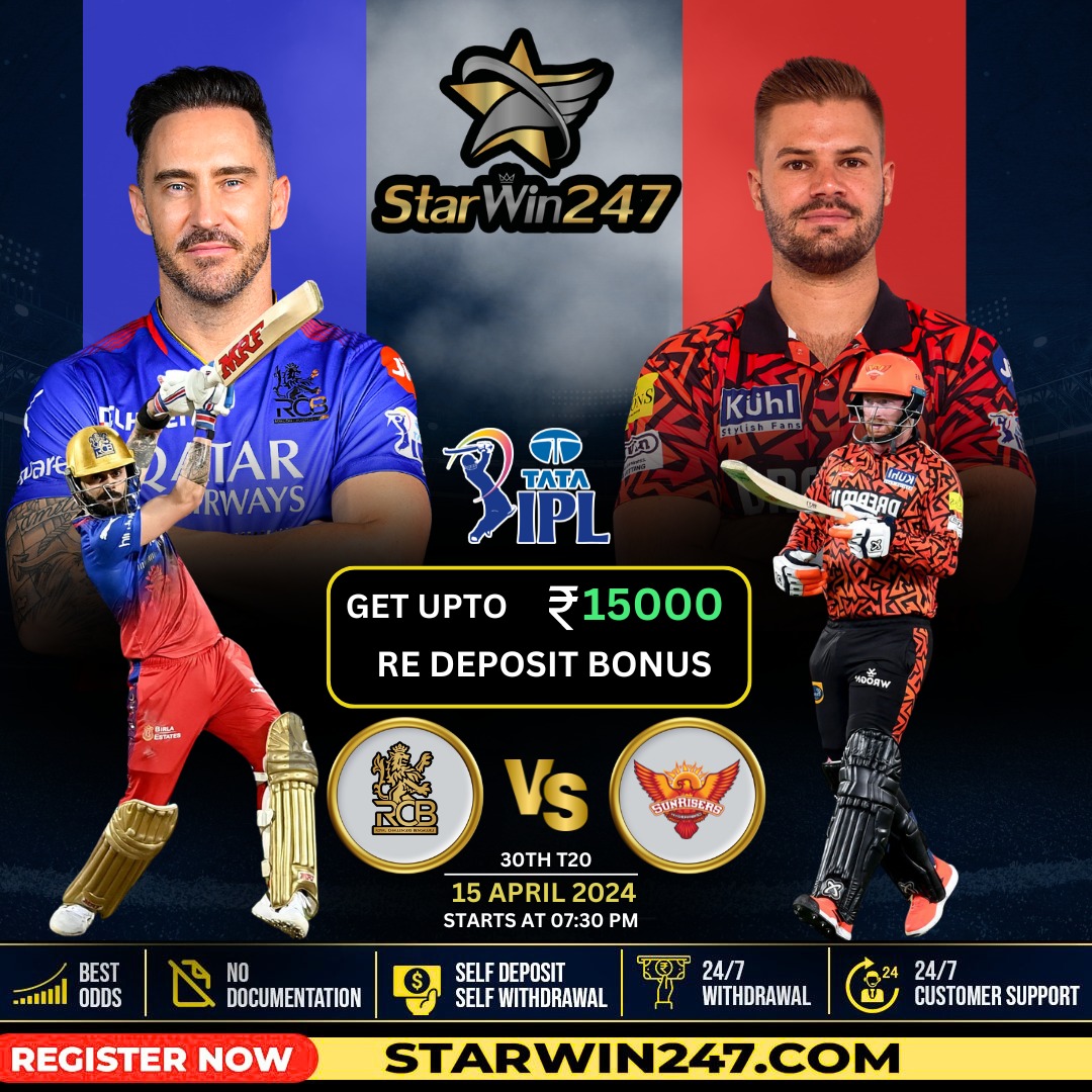 Starwin247's tweet photo. RCB WILL COME BACK TODAY??

https://t.co/9brK4FsWUH  𝙁𝙪𝙡𝙡𝙮 𝘼𝙪𝙩𝙤𝙢𝙖𝙩𝙚𝙙  𝙂𝙖𝙢𝙞𝙣𝙜 𝙋𝙡𝙖𝙩𝙛𝙤𝙧𝙢!!

▪️ 𝗧𝗼𝘀𝘀 𝗕𝗲𝘁 𝗔𝘃𝗮𝗶𝗹𝗮𝗯𝗹𝗲
▪️ 𝗠𝗮𝘁𝗰𝗵 𝗕𝗲𝘁 𝗔𝘃𝗮𝗶𝗹𝗮𝗯𝗹𝗲
▪️ 𝟮𝟰 𝗛𝗼𝘂𝗿 𝗗𝗲𝗽𝗼𝘀𝗶𝘁 &amp; 𝗪𝗶𝘁𝗵𝗱𝗿𝗮𝘄
#RCBvsSRH https://t.co/1nE4kB2PMj