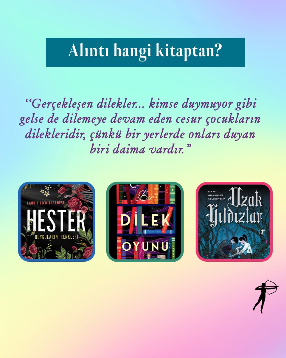 #KitabıTahminEt🤩
Alıntının hangi kitabımıza ait olduğunu bulabilir misin? Cevaplarını bekliyoruz!🤭

#ArtemisYayınları