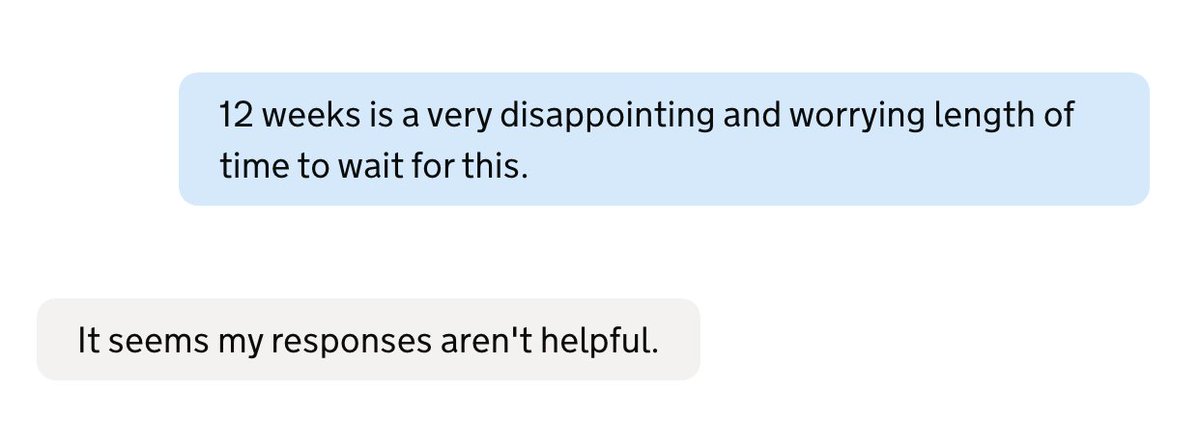 Sean Macreavy (@seanmmedia) on Twitter photo Dear <a href="/HMRCcustomers/">HMRC Customer Support</a> . Where's my SA tax refund that you told me nearly two months ago would be "approximately two weeks"? Your chat bot gave me some extremely unsatisfying and disappointing answers this morning.
Yours, a taxpayer. Dear <a href="/HMRCcustomers/">HMRC Customer Support</a> . Where's my SA tax refund that you told me nearly two months ago would be "approximately two weeks"? Your chat bot gave me some extremely unsatisfying and disappointing answers this morning.
Yours, a taxpayer.