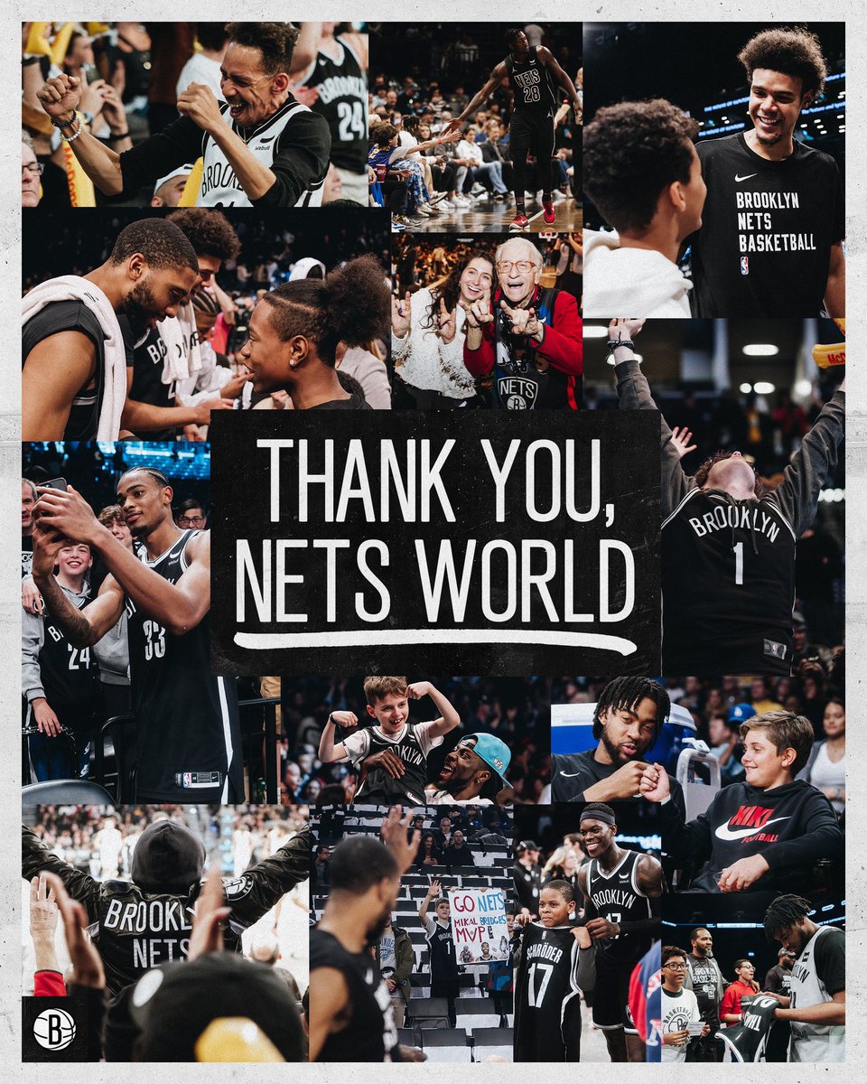 Thank you for all the support this season, #NetsWorld 🖤🤍