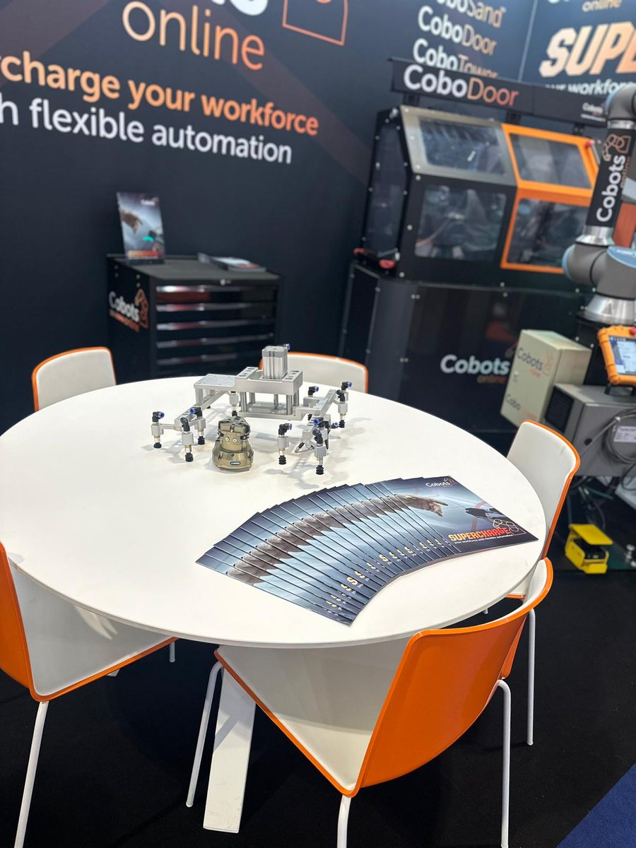 CobotsOnline's tweet image. Ready for day 2 at @MACHexhibition!

Experience the incredible #MachineTending capabilities of CoboTend at stand 6-388. And make sure to visit our team at stand 19-511 to discover #CoboWeld and our range of #Welding solutions.

#Automation #Cobots #Manufacturing #UKmfg