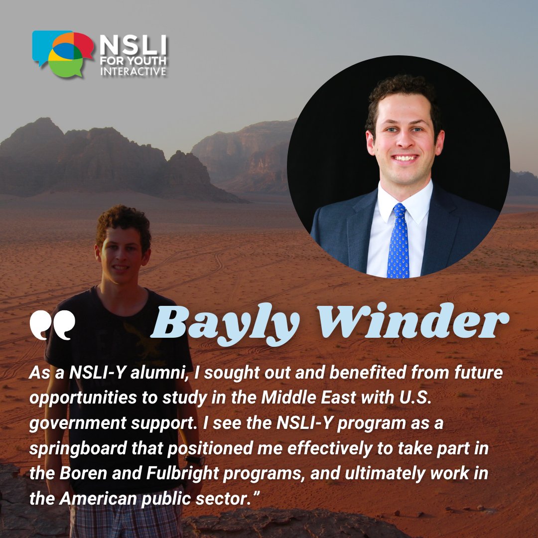 Bayly Winder is an alumnus of the 2008 Arabic summer program in Jordan. He currently works at USAID as a political appointee in the Biden-Harris Administration. Bayly reflects on how NSLI-Y prepared him for a career in public service. #nsliy #nsliyarabic #exchangeourworld