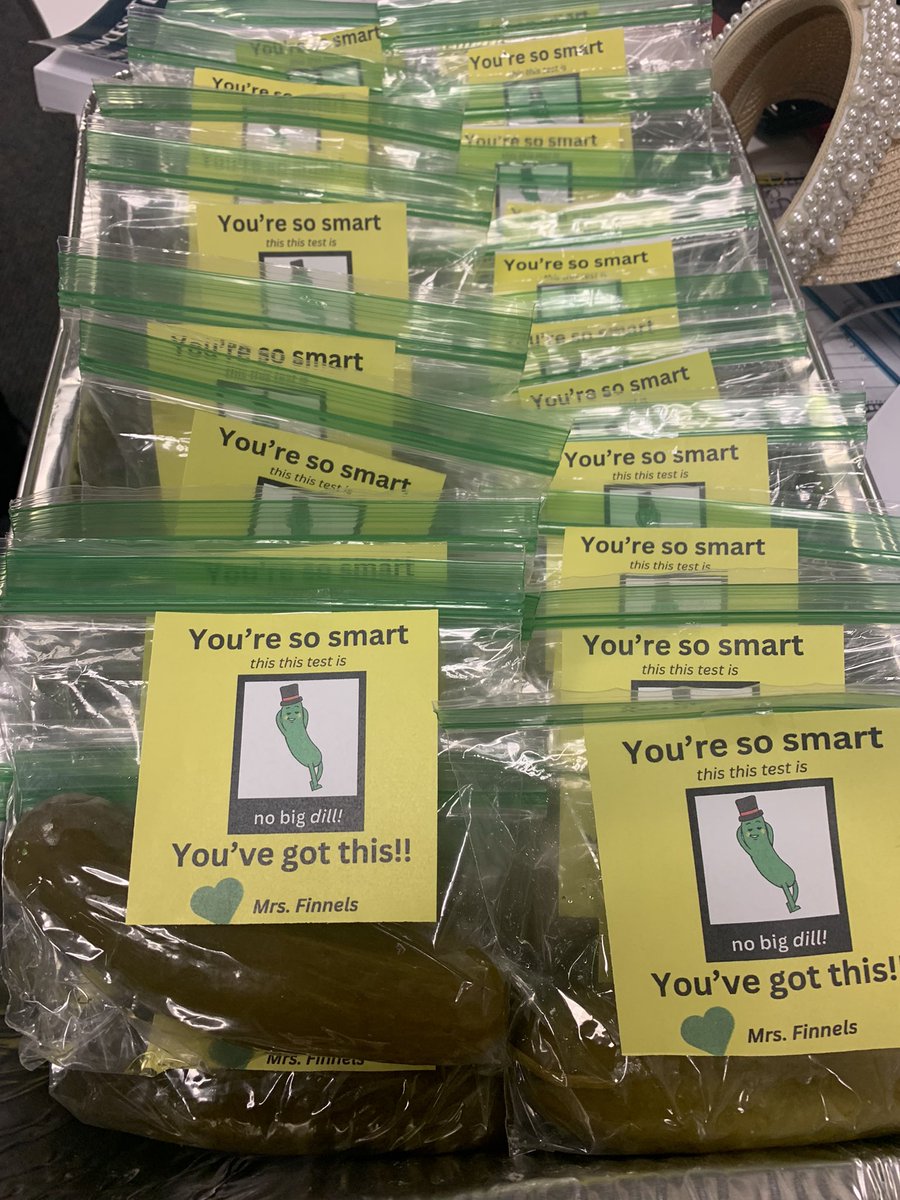courtneynashell's tweet photo. Promoting STAAR Motivation on campus today! We’re so smart this test won’t be a big dill! Good luck to our scholars tomorrow. @CharlesRDrewES @C_Tisdom @tarabrogers @CrosbyISD https://t.co/xGSdNtM3eu