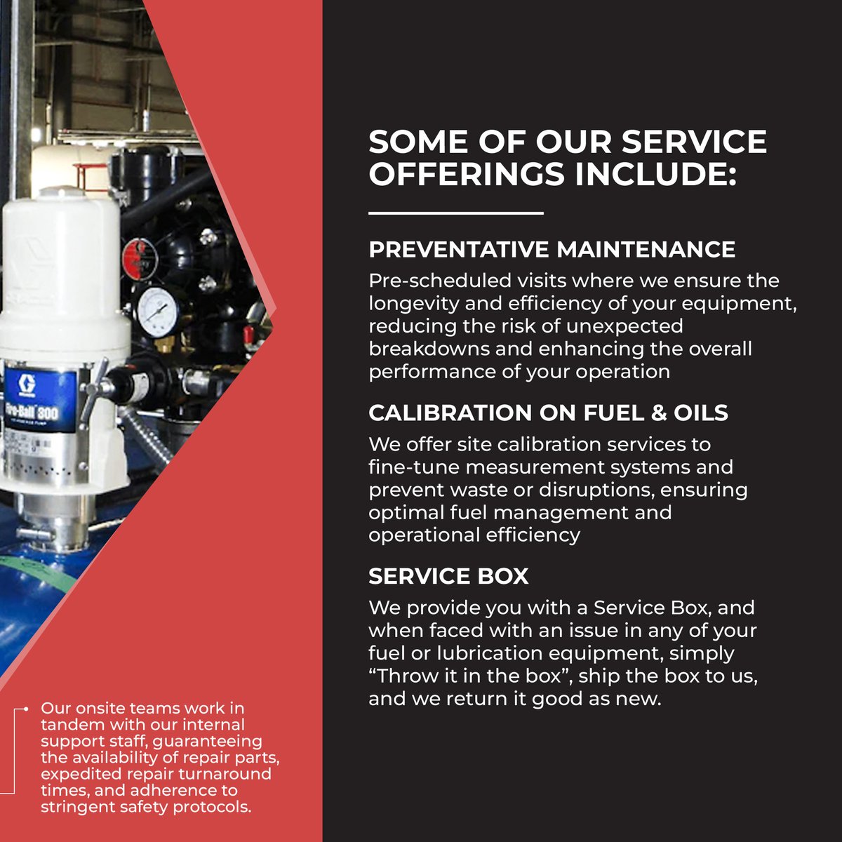 Fireball_Equip's tweet photo. From Preventative Maintenance programs to fuel calibrations to service boxes and more, we're here for all of your service needs. Reach out to service@fireball.ca or give us a call at 780-944-4814 and inquire today! ⚙️🛠️ https://t.co/aFgpY6FIIz